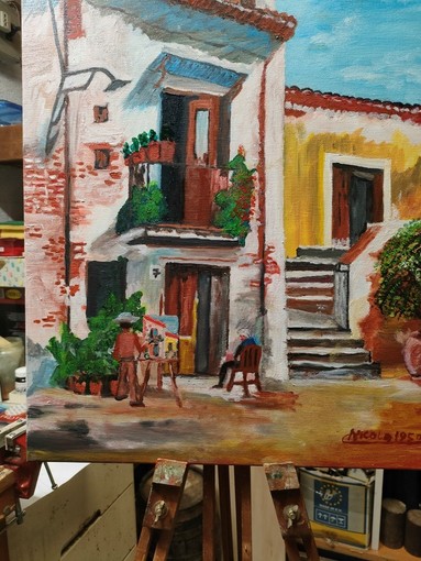 A Grugliasco la mostra del corso di pittura del maestro Amato e Pisciottano