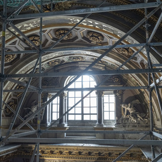 Basilica Mauriziana: sui ponteggi dei cantieri per ammirare il “Trionfo della Croce”