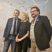 Amanda Burden tra il sindaco Stefano Lo Russo e l'assessore Paolo Mazzoleni