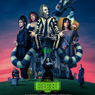 La locandina italiana di &quot;Beetlejuice Beetlejuice&quot;