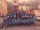 L’Atletica Cavour nel 1987 con al centro Franco Arese campione europeo dei 1500 metri piani a Helsinki 1971, fondatore di Asics Italia ed ex presidente della Federazione Italiana di Atletica Leggera