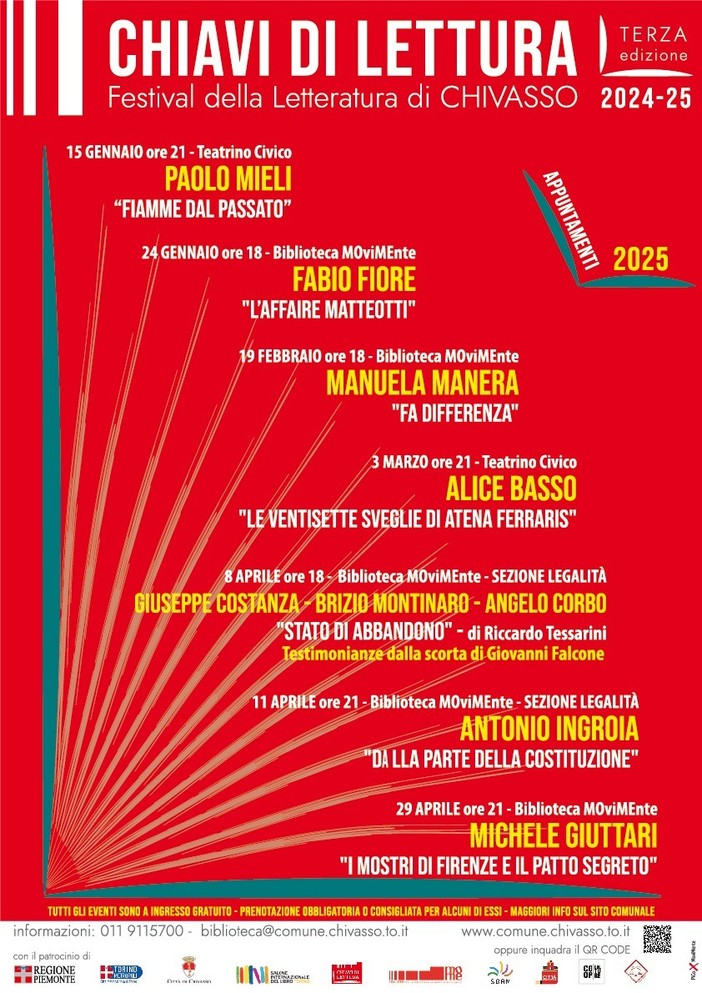 Chivasso pronta ad ospitare il Festival della Letteratura 2025