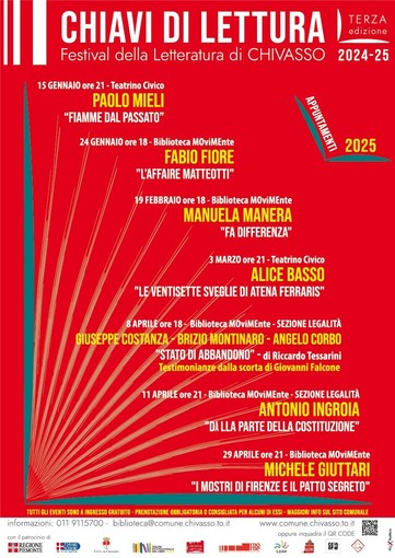 Chivasso pronta ad ospitare il Festival della Letteratura 2025