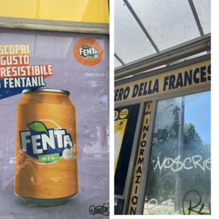 La droga degli &quot;Zombie&quot; Fentanyl pubblicizzata alla fermata bus di Torino