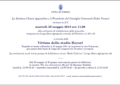Cerimonia a Bruxelles in memoria dell'Heysel, Alberto Cirio: &quot;Il nostro impegno deve essere quello di ricordare&quot;