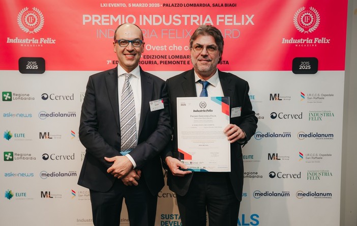 Un momento della premiazione di Industria Felix