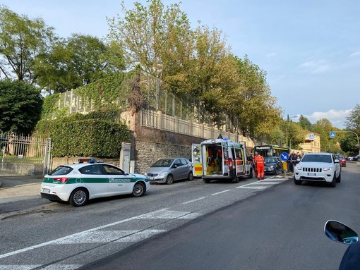 Il luogo dell'incidente, in viale Thovez