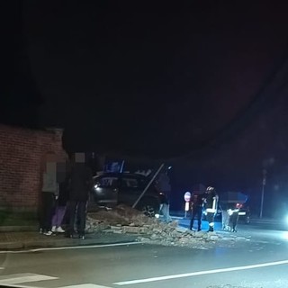 In foto, l'incidente avvenuto a Sandigliano