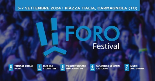 Foro Festival a Carmagnola, annullato l'evento &quot;Voglio tornare negli anni 90&quot;