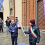 L’accensione della fiaccola a Pinerolo