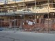 Il cantiere di piazza Ploto dopo il crollo