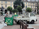 I lavori sulle fioriere in centro