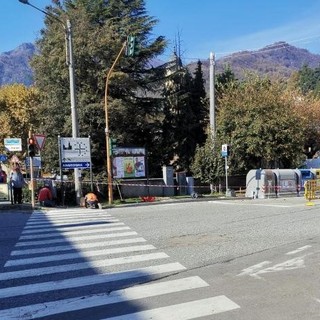 I lavori al semaforo di piazza Pietro Micca