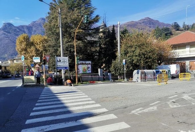 I lavori al semaforo di piazza Pietro Micca