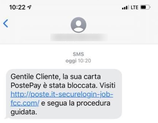 Attenzione Truffa: Arriva Via Sms, L'importante E Non Cliccare Sul Link ...