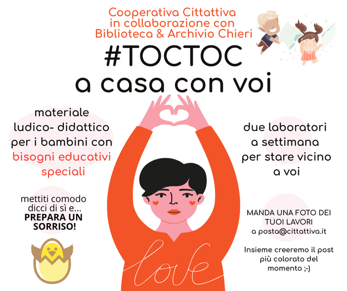 “#TOCTOC - A casa con voi”, la nuova rubrica pensata dalla Biblioteca di Chieri