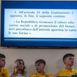 Un momento dell’inaugurazione dell’anno scolastico