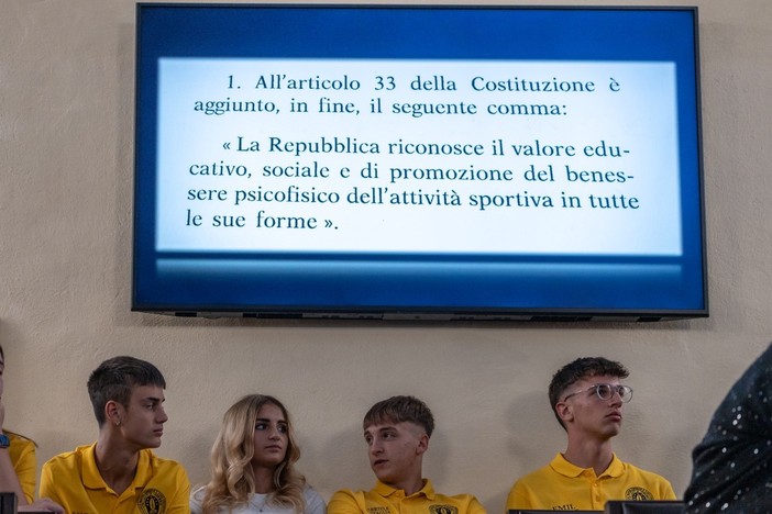 Un momento dell’inaugurazione dell’anno scolastico