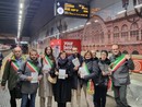 La delegazione all’arrivo