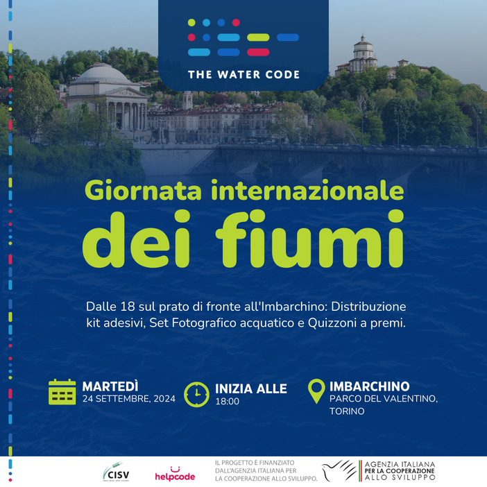 Giornata Internazionale dei Fiumi, domani appuntamento al parco del Valentino