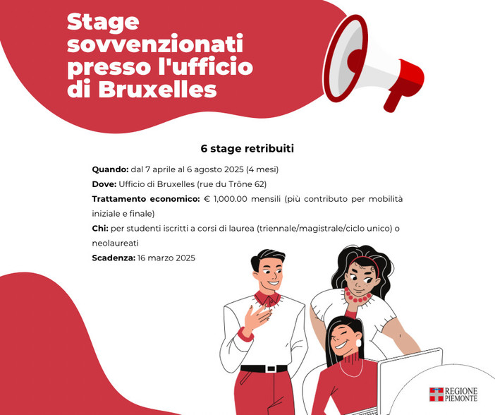 Tirocini curriculari o extracurriculari all'ufficio di Bruxelles della Regione Piemonte: ultimi giorni per partecipare al bando