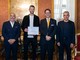 Andrea Vavassori premiato a Palazzo Lascaris dopo il successo agli Us Open