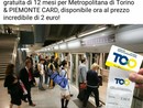 &quot;Carta viaggio 12 mesi per la metropolitana di Torino&quot;. Gtt avvisa: &quot;È una truffa&quot;