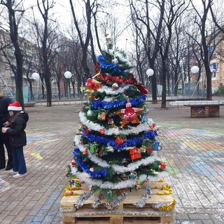 Ad Aurora è tornato l'albero di Natale dei Giardini Alimonda