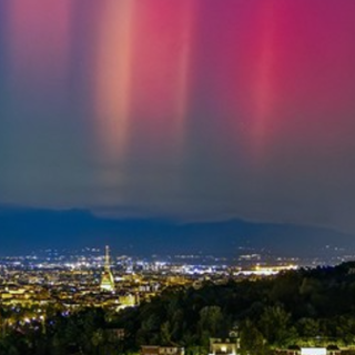 aurora boreale su Torino