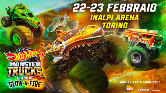 Hot Wheels Monster Trucks Live: il nuovo show Glow-N-Fire arriva all'Inalpi Arena