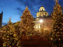 boschetto di Natale con alberi e casette