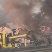 Autostrada bloccata in coda