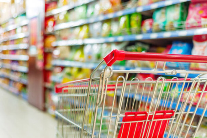 Carrello della spesa nel supermercato