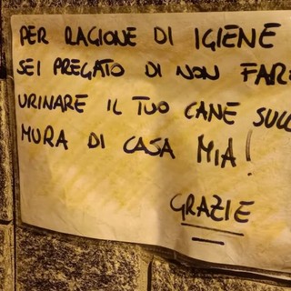 Nichelino, spuntano cartelli contro i padroni incivili degli amici a quattro zampe