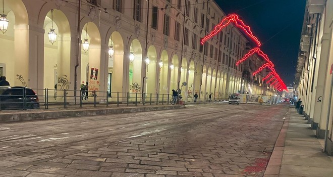 Via Po, tolto il cantiere nel primo tratto: tornano i parcheggi ma i bus restano deviati