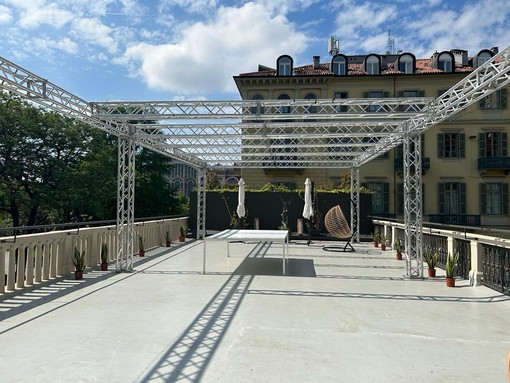 Terrazza affacciata sui tetti di Torino