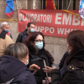 lavoratori Embraco in protesta in strada