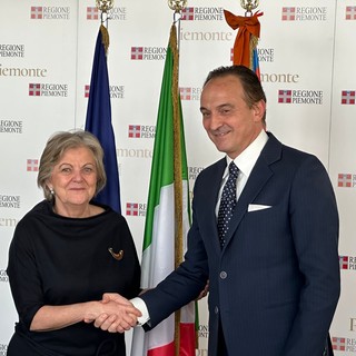 elisa ferreira con il presidente cirio