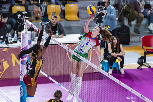 Attacco di Polder (foto di Lega Volley Femminile)