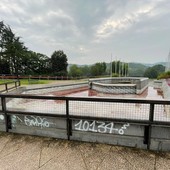 Ancora spenta la Fontana di Italia '61 vicino al Pala Vela