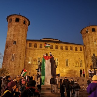 Presidio pro Palestina in centro a Torino (foto d'archivio)