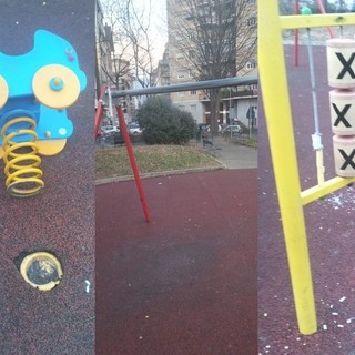 Brutto ritorno dalle vacanze per i bimbi di Vanchiglietta, vandalizzato il parco giochi di piazza Toti