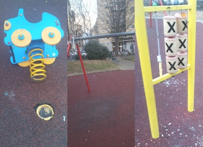 Brutto ritorno dalle vacanze per i bimbi di Vanchiglietta, vandalizzato il parco giochi di piazza Toti