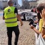 Una immagine dell'incidente di domenica in piazza San Carlo