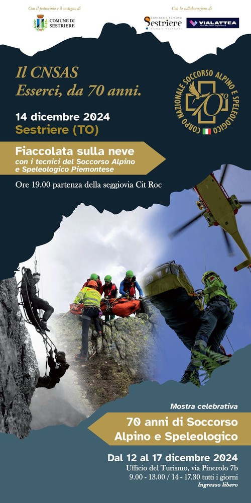 Sabato la fiaccolata del Soccorso Alpino e Speleologico Piemontese a Sestriere