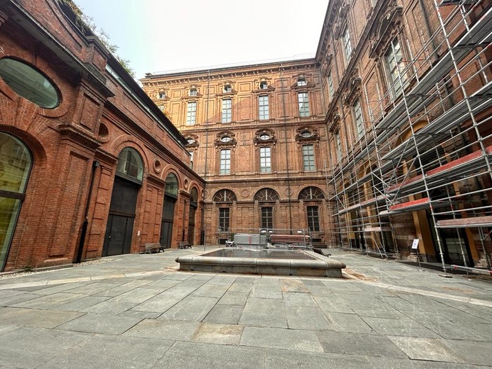 Cantieri all'interno del museo Egizio di Torino