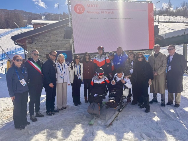 Usha Vance a Bardonecchia per gli Special Olympics