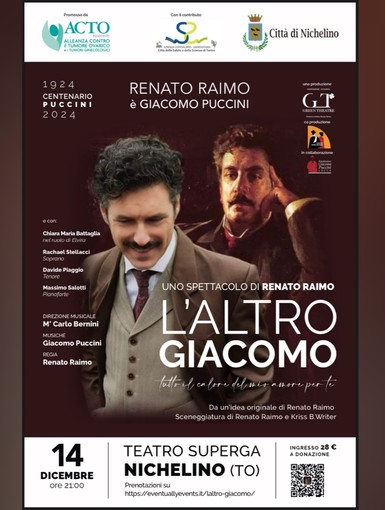 Al teatro Superga di Nichelino con &quot;L'altro Giacomo&quot; un omaggio a Puccini