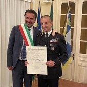 Il sindaco di Moncalieri Paolo Montagna e il luogotenente Antonio Sciarretta