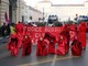 &quot;Ombre rosse&quot; nel centro di Torino: Extinction Rebellion suona l'allarme su clima e ambiente